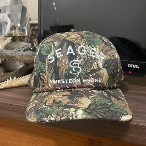 Seager Western Brand -Branded Snapback Camo Hat